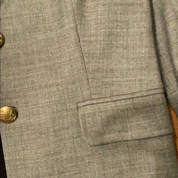J crew gray navy and gold detail blazer - Picture 6 of 8